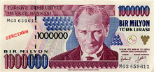 Le billet de 1 000 000 Livres turques