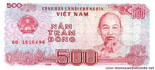 Le billet de 500 dongs