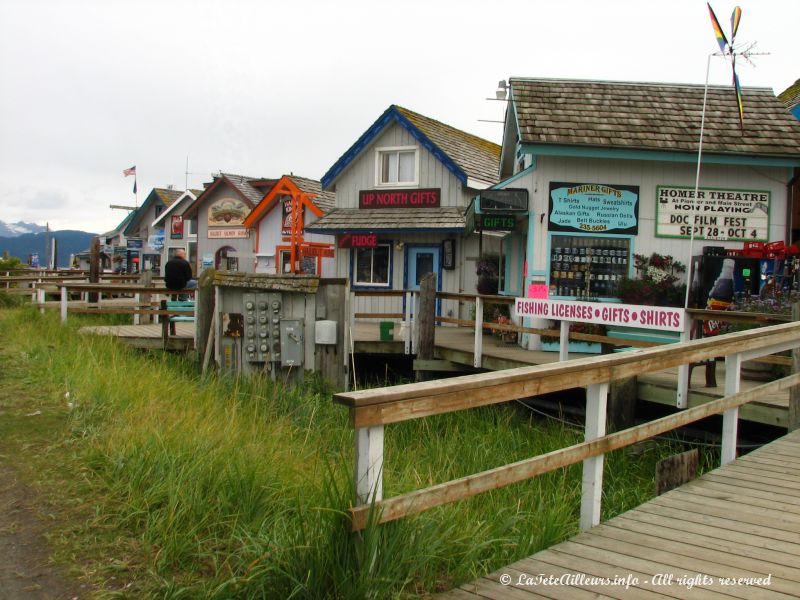 Des boutiques sur le Spit de Homer