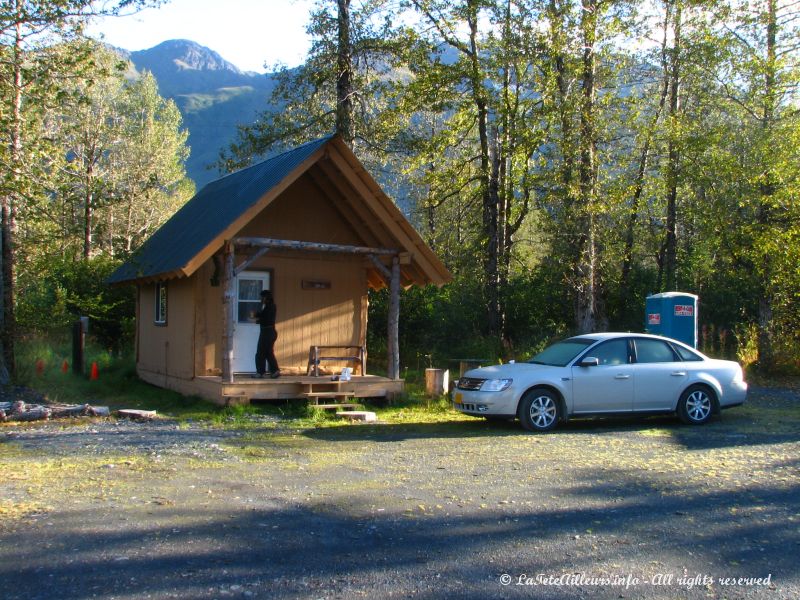 Notre cabine dans la Portage Valley