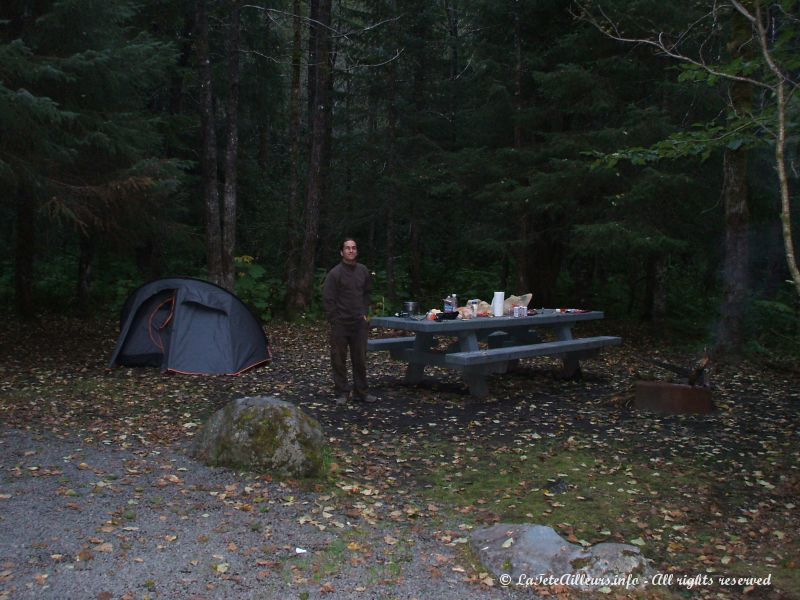 Notre premier campement en pleine nature alaskienne