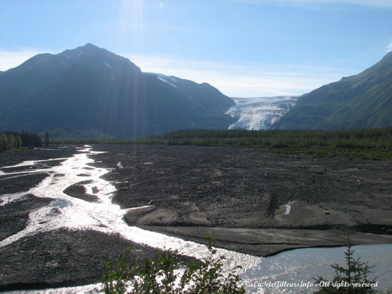 L'Exit Glacier de loin