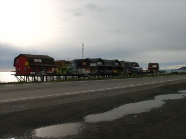 Des maisons sur le spit