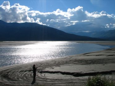 Dernier apercu du Cook Inlet avant la Portage Valley