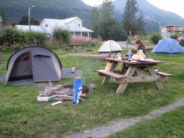 Notre emplacement au camping de Seward
