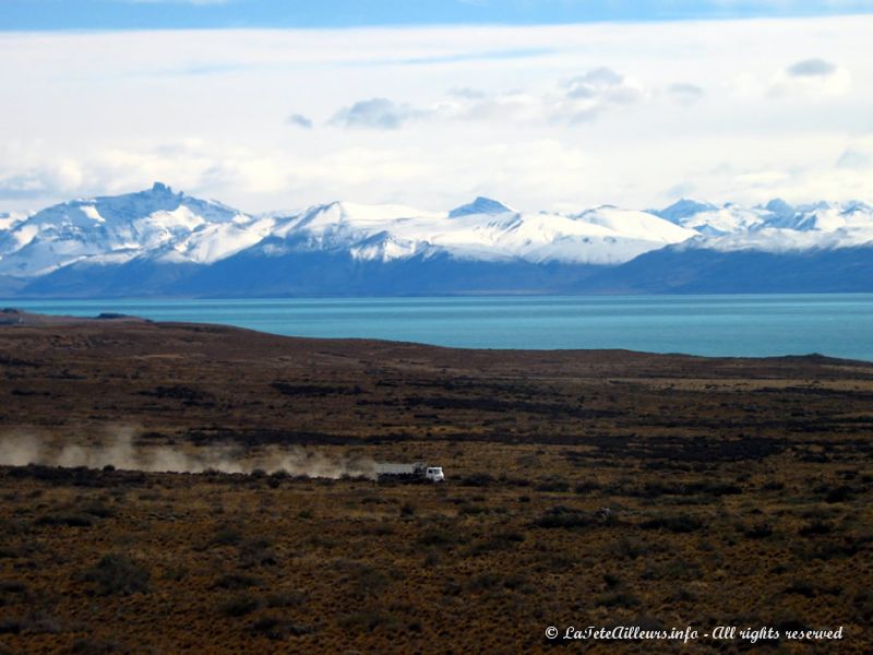 Première vue sur le lago Argentino 