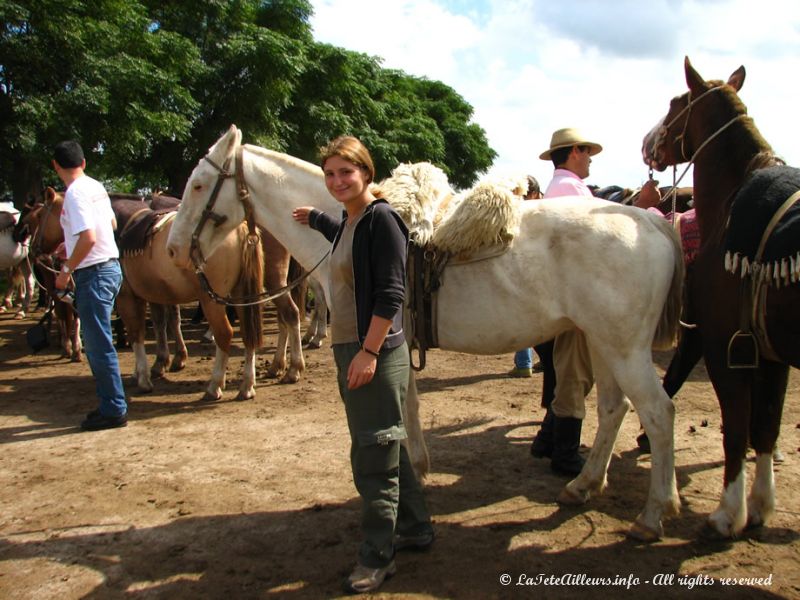 Non, plutôt à cheval...