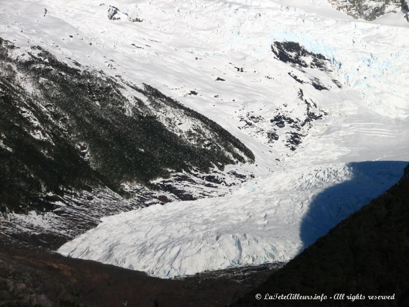 Le parc des Glaciers s'étend sur 350km du nord au sud et 50km de large !