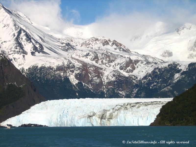 Première vue sur le glacier Spegazzini