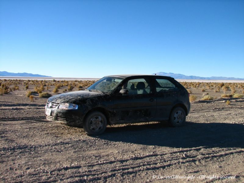 L'état de la voiture après notre mésaventure...