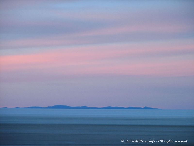 Coucher de soleil sur le Salar d'Uyuni