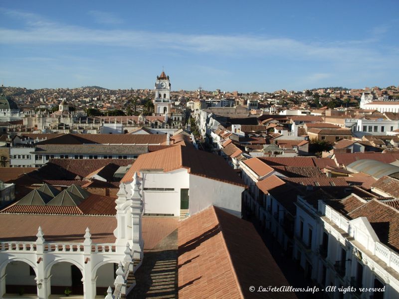 Vue sur Sucre depuis l'église San Felipe de Neri