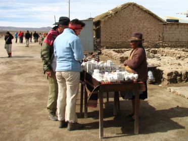 Partis en m&ecirc;me temps d'Uyuni, les touristes se retrouvent tous ici...
