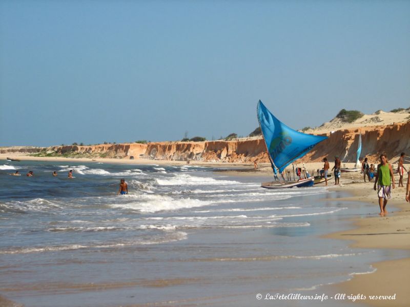 La plage de Canoa Quebrada