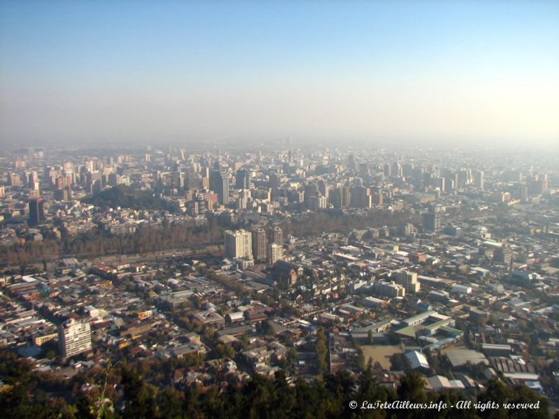 Santiago vu d'en haut...