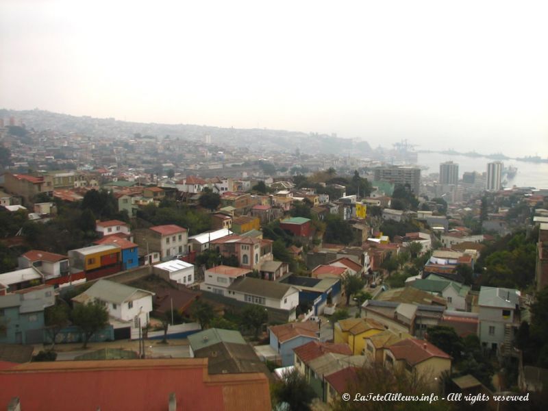 Vue sur Valparaíso depuis la Sebastiana