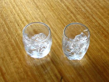 Petit verre de Pisco aux gla&ccedil;ons du glacier pour se remettre
