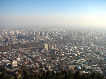 Santiago vu d'en haut...