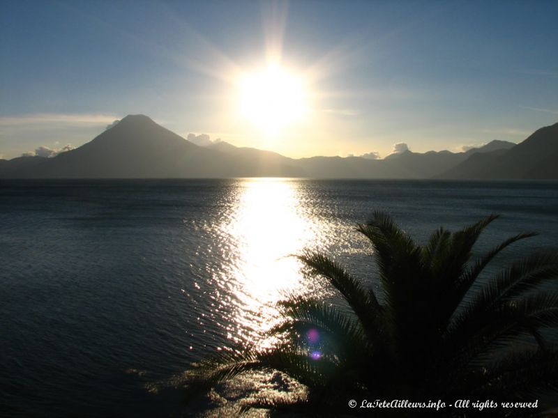 Coucher de soleil depuis Panajachel