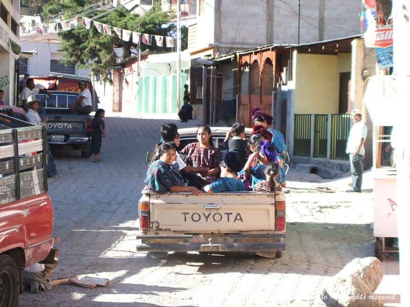 En route pour Santa Catarina Palopó en pick-up !