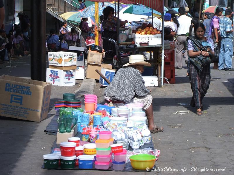 Les hommes sont plutôt rares sur les marchés