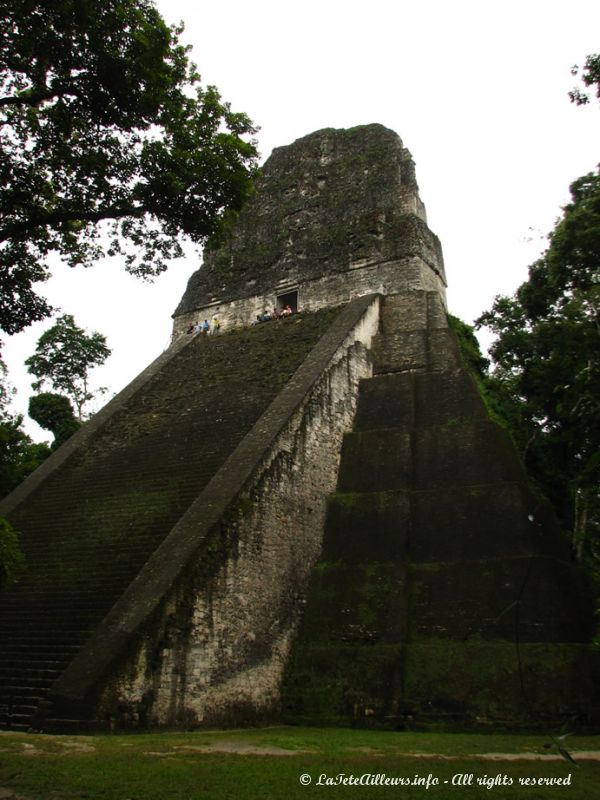 Le monumental temple V, dont la restauration a été financée par... Coca-Cola (contre 25 ans de monopole) !!!