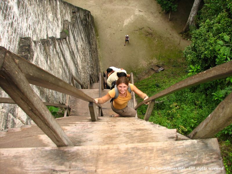 La montée en haut du temple V est rude mais vaut vraiment le coup !