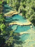 Les cascades de Semuc Champey étendent leurs eaux limpides et turquoises sur plus de 100m