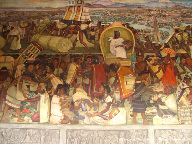 Scène de vie à Tenochtitlan