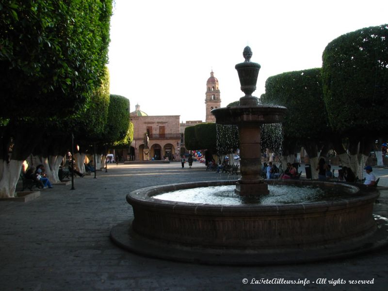 Le zócalo est une place bien agréable