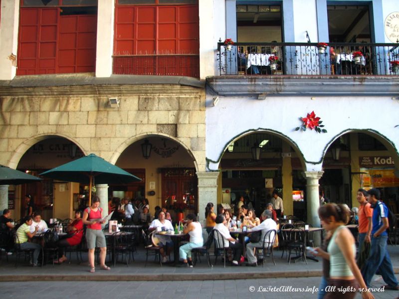 Les terrases du zocalo nous attirent comme des aimants