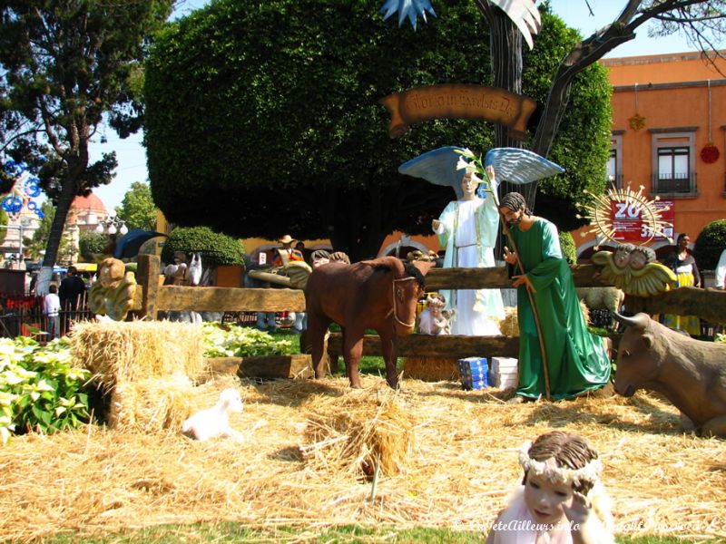 Une crèche grandeur nature sur la place