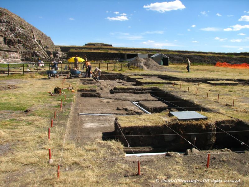 Des fouilles sont encore en cours sur le site de Teotihuacán