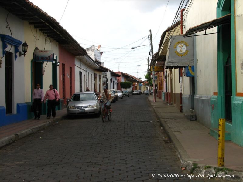 Typique des villes coloniales, de nombreuses rues de León sont pavées