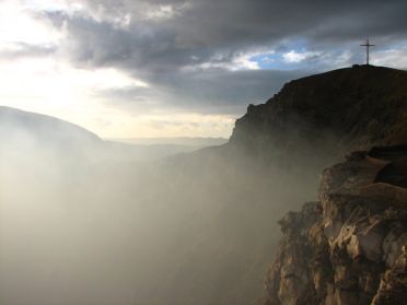 Le cratère Santiago, superbe au coucher du soleil