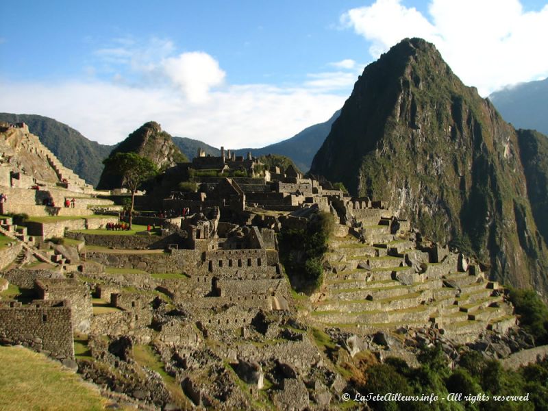 Première vue sur le Machu Picchu, superbe !