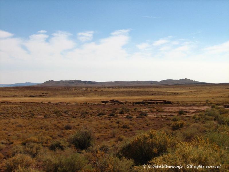 Le Meteor Crater vu de loin