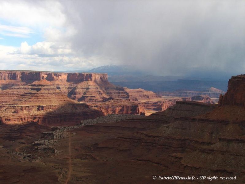 Zoom sur le Shafer Canyon