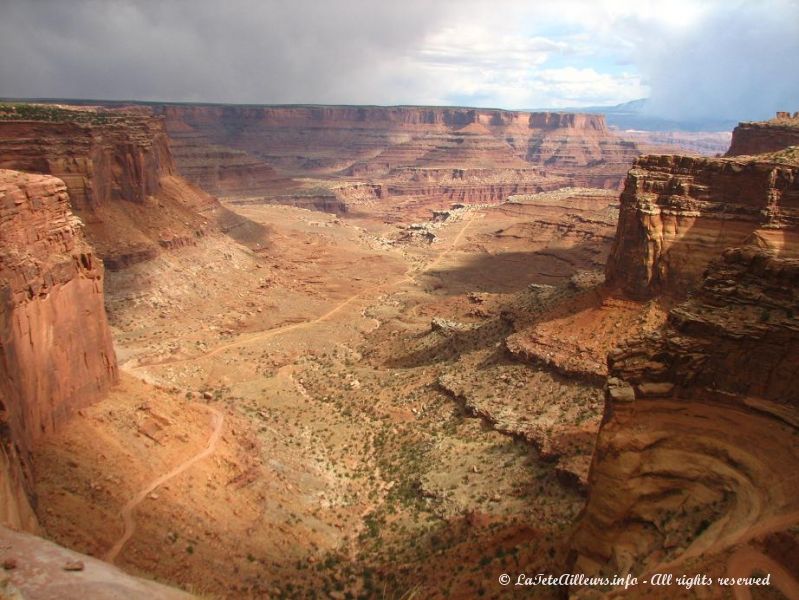 Superbe vue sur le Shafer Canyon