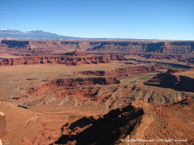 Superbe vue sur le fleuve Colorado et son canyon depuis le Dead Horse Point