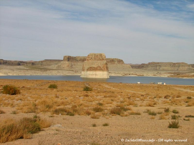 Le Lone Rock sur le lac Powell