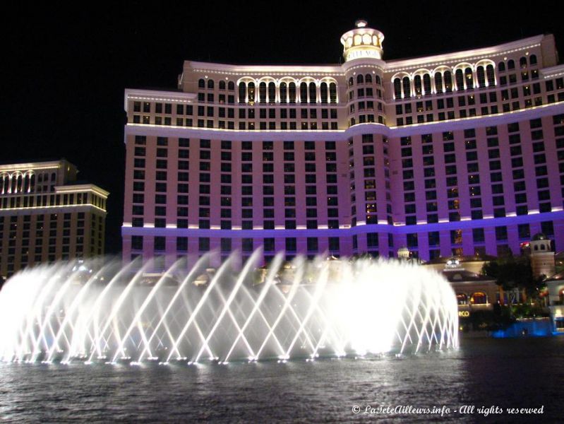 Les jeux d'eaux devant le Bellagio font partie des spectacles inoubliables de Vegas...