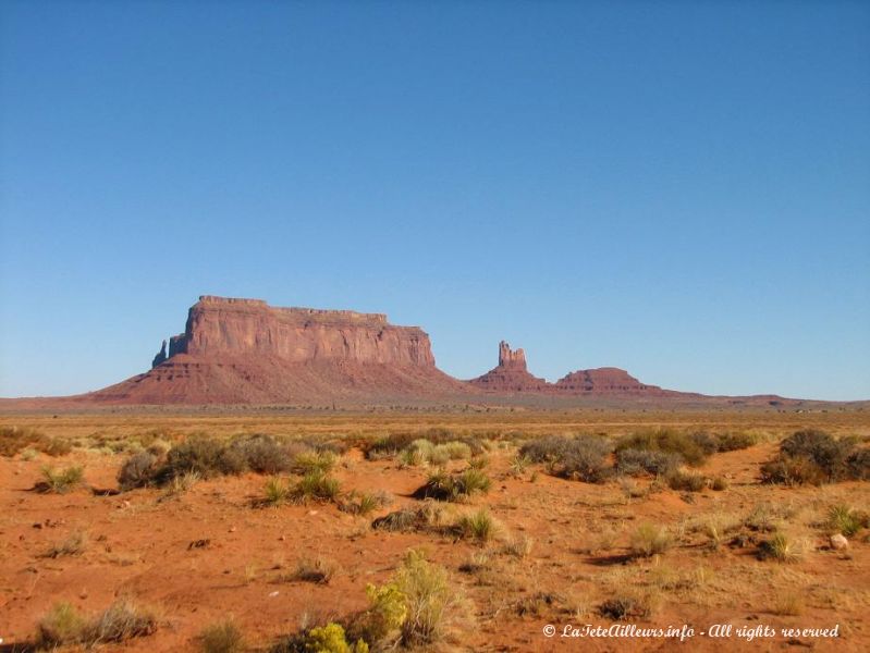 En arrivant a Monument Valley