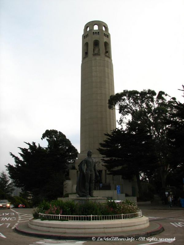 La Coit Tower, au sommet de Telegraph Hill