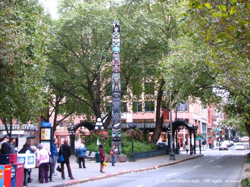 Un totem sur Pioneer Square