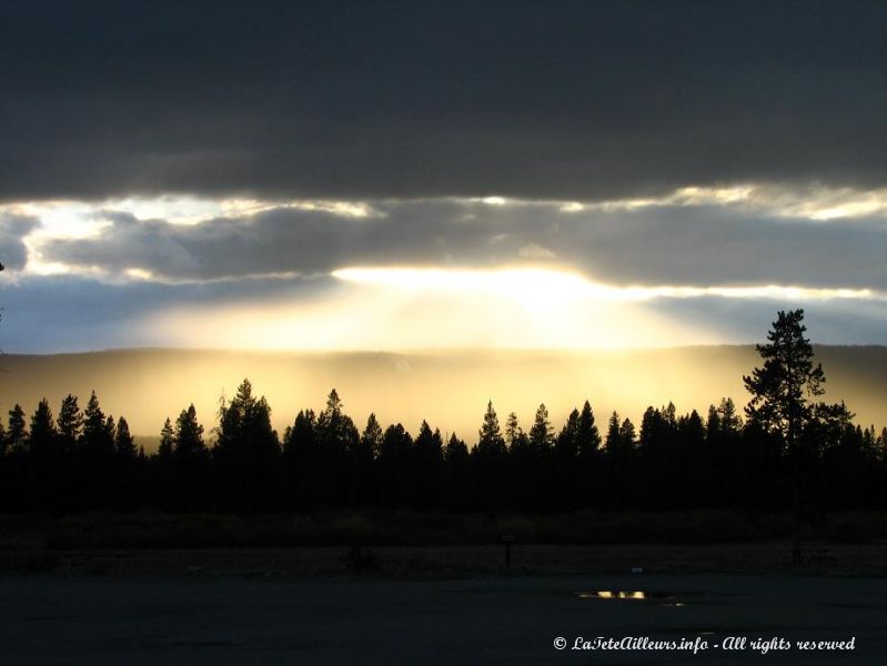 Dernier coucher de soleil sur Yellowstone...