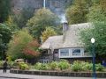 Un attrape-touriste devant les chutes Multnomah