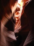 Jeux de lumiere dans l'Antelope Canyon