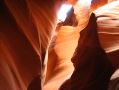 Les jeux de lumiere a l'interieur de l'Antelope Canyon sont magiques