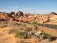 La route menant au White Domes est spectaculaire